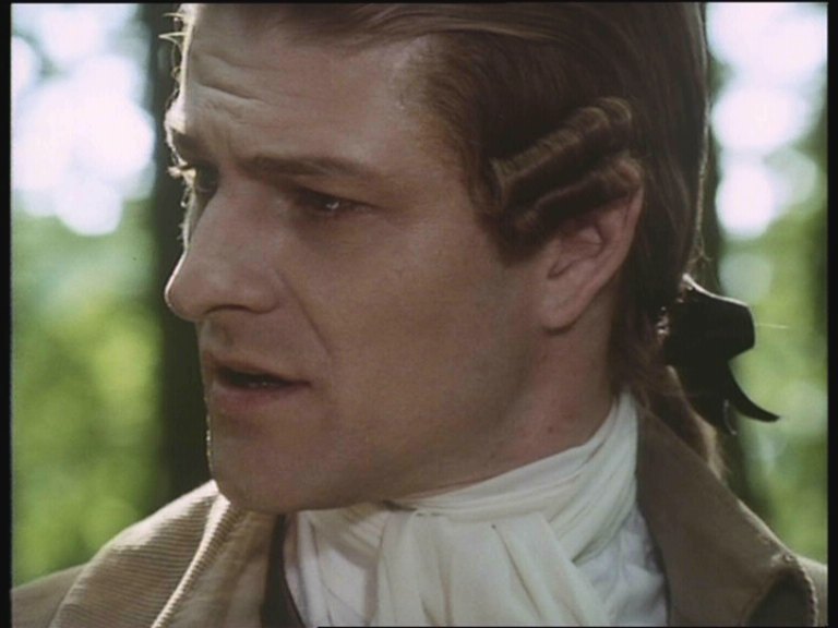 Sean Bean as Robert Lovelace (the archetype to which Radcliffe&#39;s Marquis and LaMotte both belong) in BBC 1991 Clarissa - SeanBeanLovelace